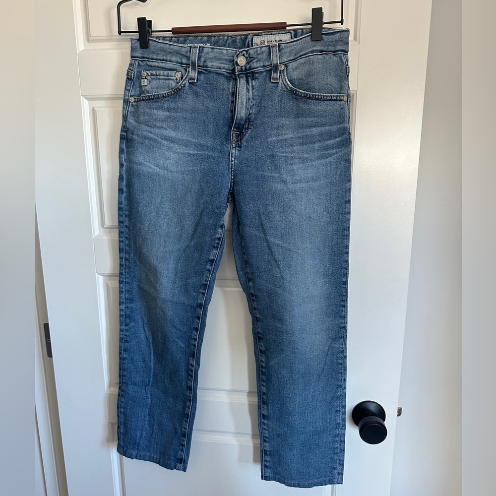 AG Adriano Goldschmied Blue Straight Leg Jeans
